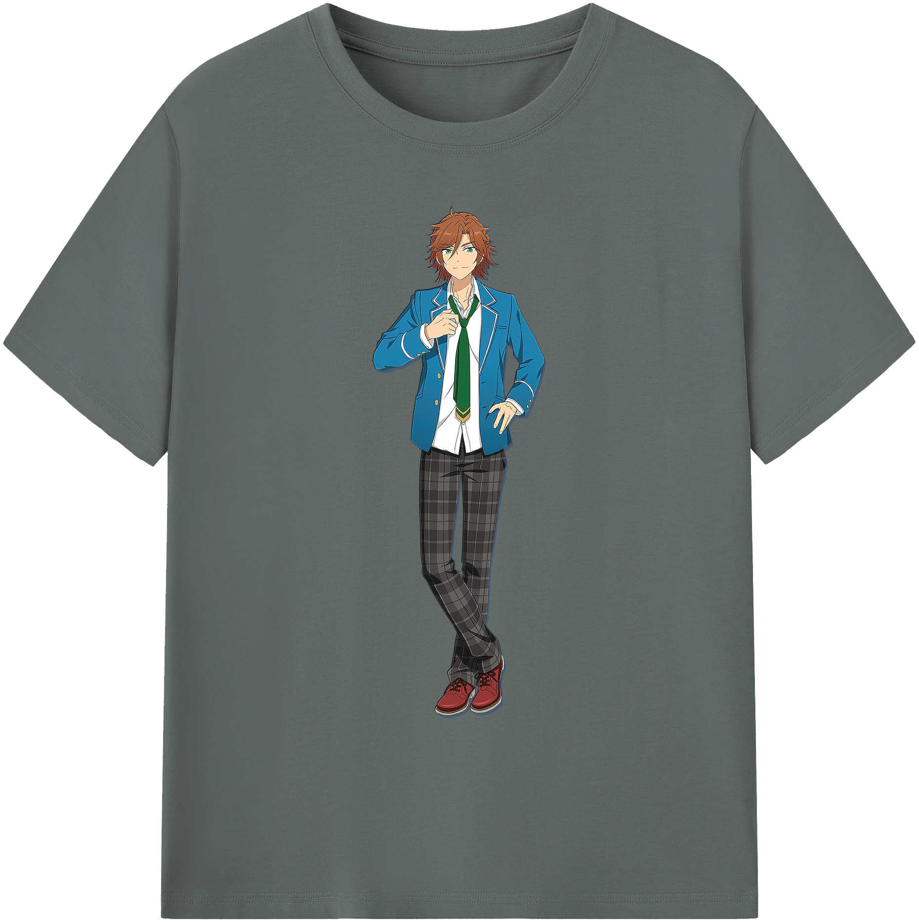 （画像用） あんさんぶるスターズ! Ensemble Stars 綿100％ メンズ半袖Tシャツ｜肌触りやわらか＆通気性